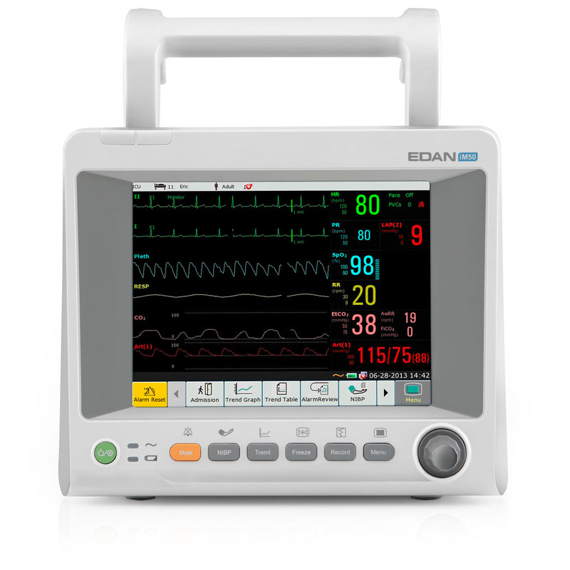 X12 PATIENT MONITOR, W/12" TOUCH SCREEN AND WI-FI, STANDARD PARAMETERS 3/5-LEAD ECG, RESP, NIBP, EDAN SPO2, 2-TEMP, PR, HR, AND IN, SOLD AS EACH MDPRO