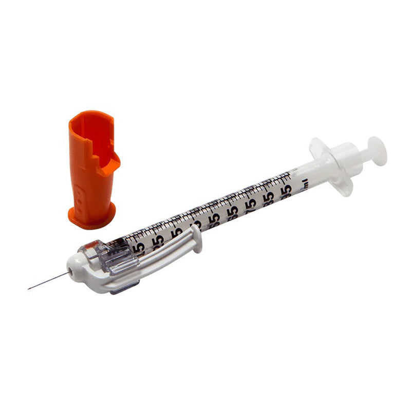 SYRINGE, 1ML BD SAFETYGLIDE™ TUBERCULIN, 27 G X ½" PERMANENTLY ATTACHED NEEDLE, REGULAR BEVEL, 100/BX, 4 BX/CS, SOLD AS CASE BD 209
