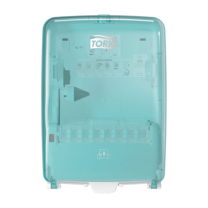 WASHSTATION DISPENSER, UNIVERSAL, AQUA/ WHITE, W6, PLASTIC, 18.1" X 12.6" X 10.6", SOLD AS EACH ESSITY 10001226