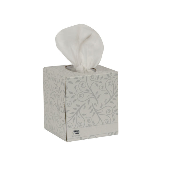 FACIAL TISSUE FLAT BOX, 2-PLY, UNIVERSAL, WHITE, F1, 8.2" X 7.9", 100 SHT/BX, 30 BX/CS, SOLD AS CASE ESSITY 10001226