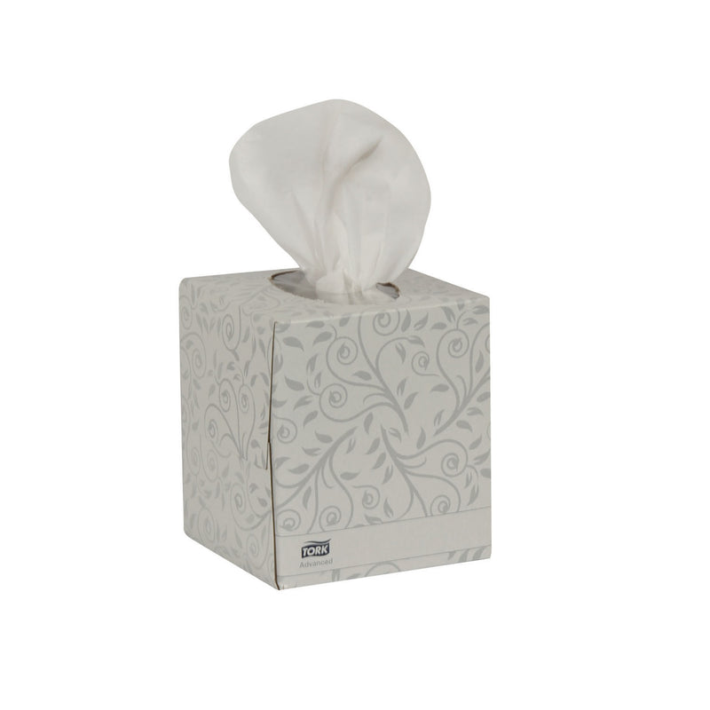 FACIAL TISSUE FLAT BOX, 2-PLY, UNIVERSAL, WHITE, F1, 8.2" X 7.9", 100 SHT/BX, 30 BX/CS, SOLD AS CASE ESSITY 10001226