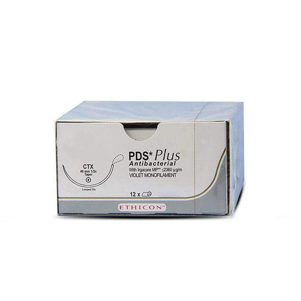 SUTURE, ETHIGUARD BLUNT POINT, SIZE 0, 27", VIOLET MONOFILAMENT, NEEDLE CTB-2, ½ CIRCLE, 3 DZ/BX, SOLD AS BOX ETHICON 243