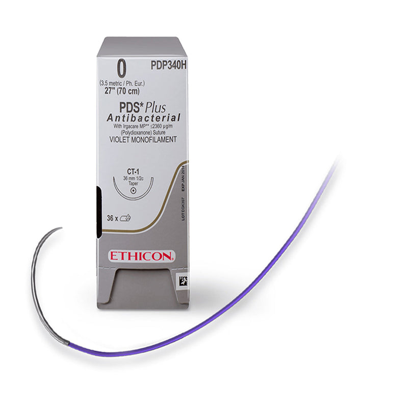 SUTURE, TAPER POINT, SIZE 5-0, 30", VIOLET MONOFILAMENT, NEEDLE RB-1 RB-1, ½ CIRCLE, 3 DZ/BX, SOLD AS BOX ETHICON 243