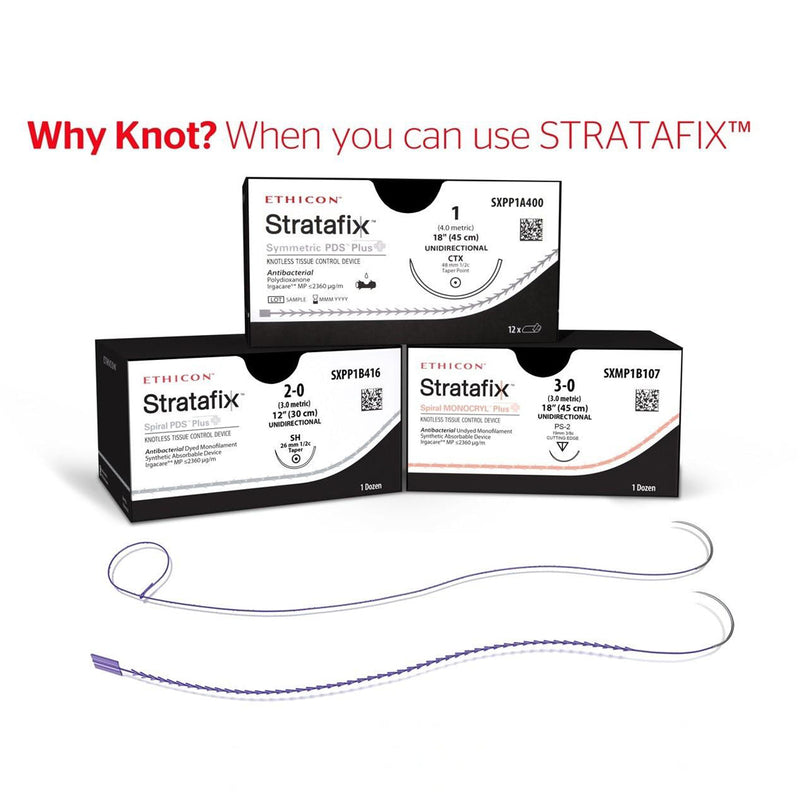4-0 30CM STRATAFIX™ SPIRAL PDS™ PLUS VIOLET RB-1, 12/BX, SOLD AS BOX ETHICON 243