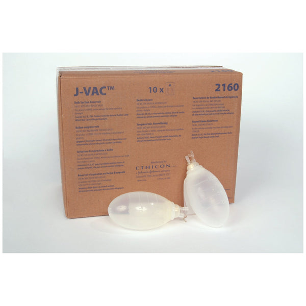 Ethicon J-Vac Silicone Drains Drain Bulb Suction J-Vac100Cc Reservoir 10/Cs -2160