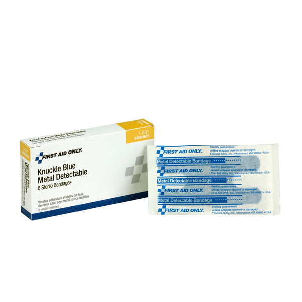 First Aid Only/Acme United Adhesive Bandages & Strips Bandages Fabric Knuckle Bluemetal Detectable 1500/Bx -1-692