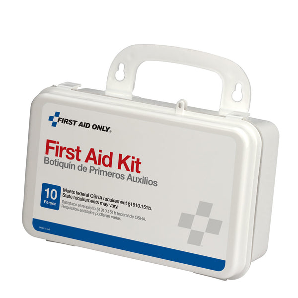 FIRST AID KIT, 50 PERSON ANSI 2021 CLASS A, 24 UNIT PLASTIC FIRST AID KIT, SOLD AS EACH FIRST 10000455