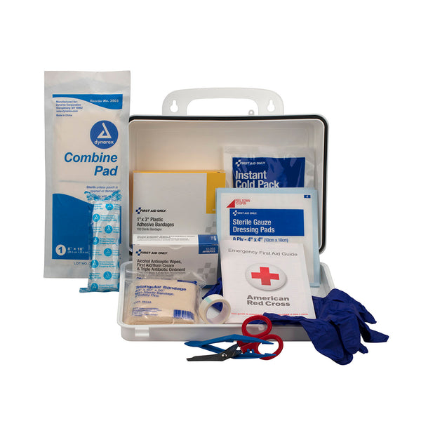25 PERSON CONTRACTOR'S FIRST AID KIT, WEATHERPROOF PLASTIC, SOLD AS EACH FIRST 10000455