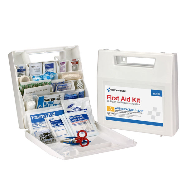 First Aid Only/Acme United Ansi/Osha Compliant Package First Aid Kt 50 Person Ansi Aplastic Cs W/Dividers -90597