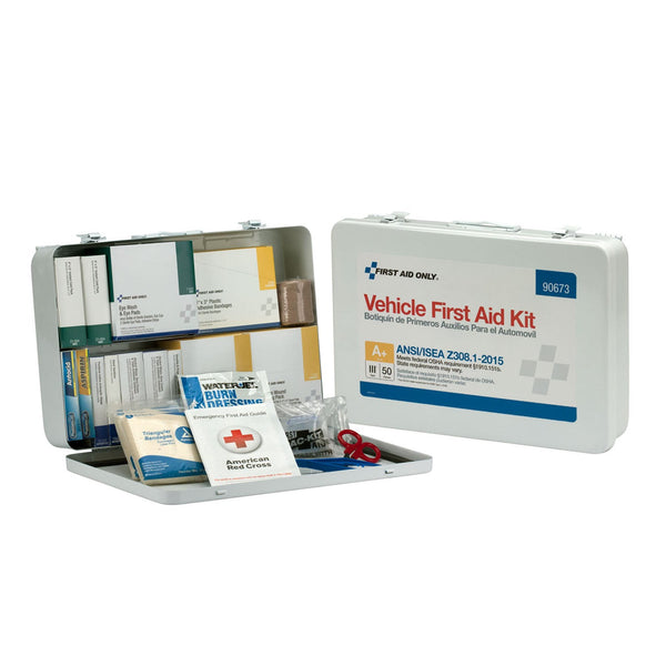 First Aid Only/Acme United Ansi/Osha Compliant Package First Aid Kt 50Person Vehicleansi Aplus Metal Cs -90673