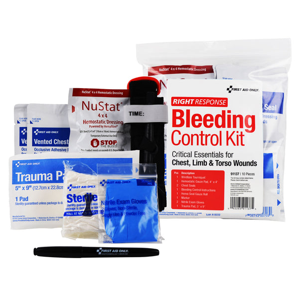 BLEEDING CONTROL KIT, ESSENTIALS LIMB AND LUNGS, SOLD AS EACH FIRST 10000455