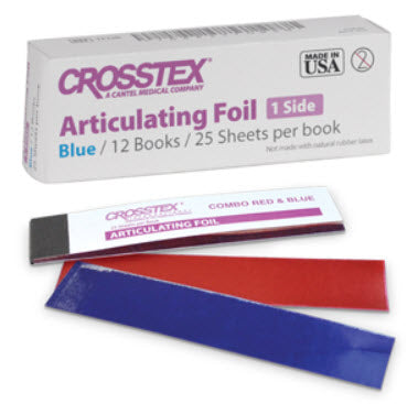 Crosstex Articulating Paper Tbd-Articulating Foil Red 2-Side25Sheets/Bk 12Bk/Bx -TFOR2