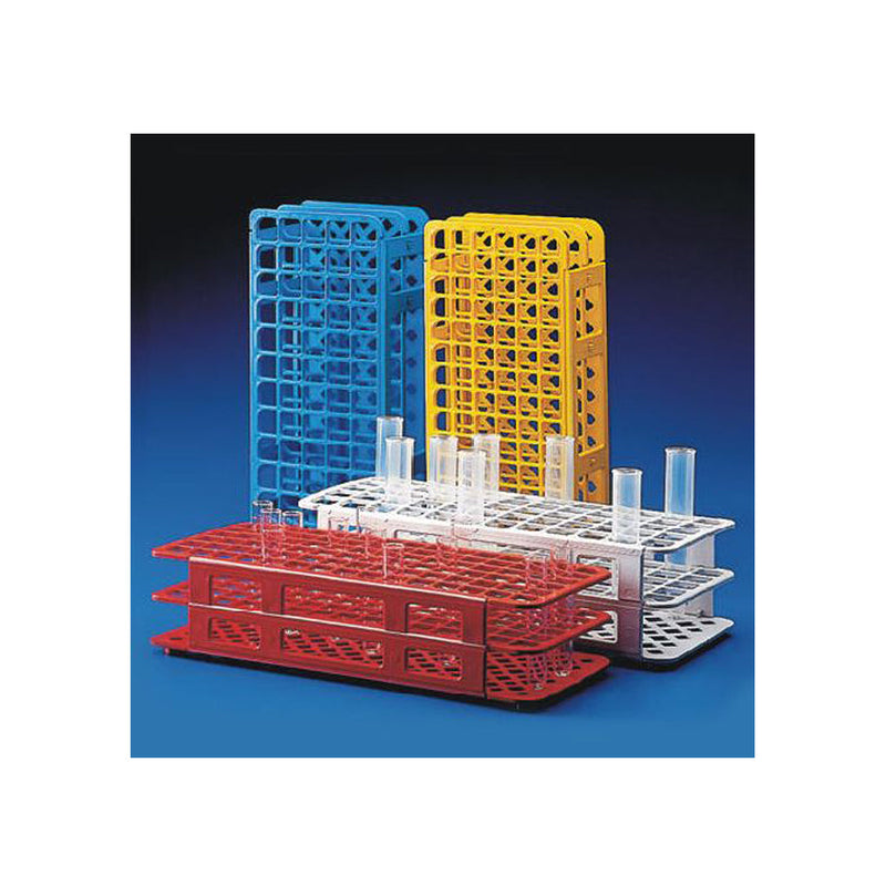 Globe Scientific Snap-N-Racks. Test Tube Rack, For 16 & 17Mm Tubes, Holds 60 Tubes, Yellow. Rack 60Slide Pp Yel, Each