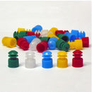 TEST TUBE CAP, 12MM, FLANGED PLUG, BLUE, 1000/BG, SOLD AS BAG GLOBE 10001076