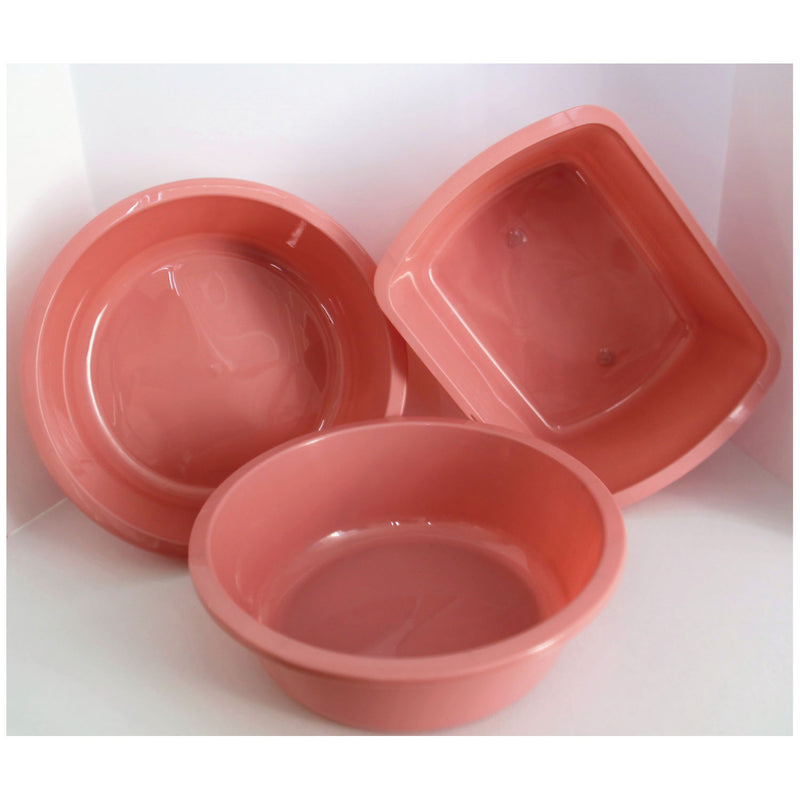 WASH BASIN, 7 QT, RECTANGULAR, ROSE, 50/CS, SOLD AS CASE GMAX 10001061