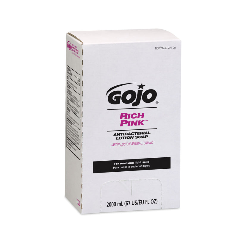 RICH PINK ANTIBACTERIAL LOTION SOAP, 4/CS, SOLD AS CASE GOJO 10000173
