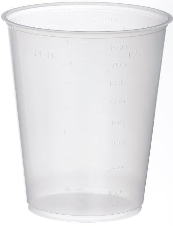 PITCHER LINER, TRANSLUCENT, 28 OZ, 25/SLV, 20 SLV/CS, SOLD AS CASE MEDEGEN 10000958