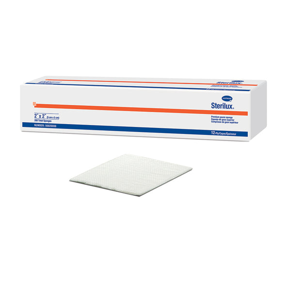 GAUZE SPONGE, 4" X 4", STERILE 2S, 12-PLY, 25/BX, 24 BX/CS, SOLD AS CASE HARTMANN 28