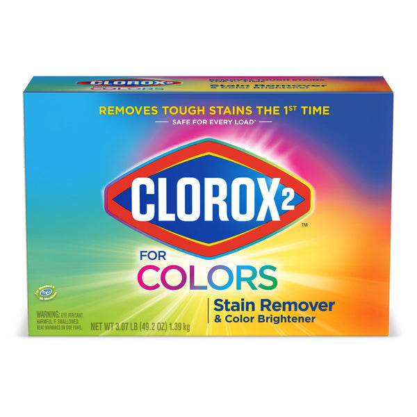 CLOROX 2™ FOR COLORS STAIN REMOVER AND COLOR BRIGHTENER POWDER, 49.2 OZ, 2/CS, SOLD AS CASE CLOROX 10001213