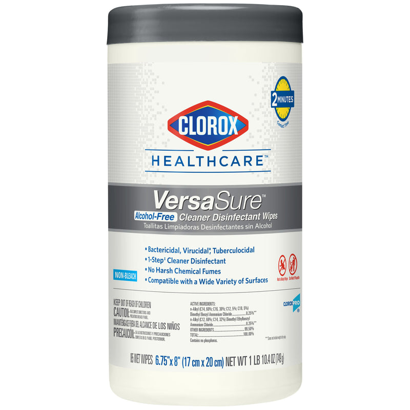 CLOROX® HEALTHCARE VERSASURE® CLEANER DISINFECTANT WIPES, 6" X 5", 150/CAN, 6 CAN/CS, SOLD AS CASE CLOROX 10001213