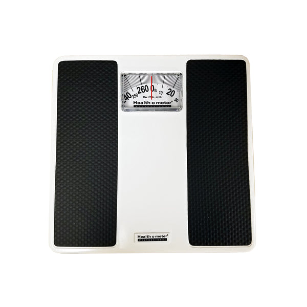 MECHANICAL FLOOR SCALE, 330 LB/150 KG CAPACITY, 11½" X 10¾" X 2¼" PLATFORM DIMENSION, DURABLE STEEL BASE & PLATFORM, LARGE 6½" EAS, SOLD AS EACH PELST