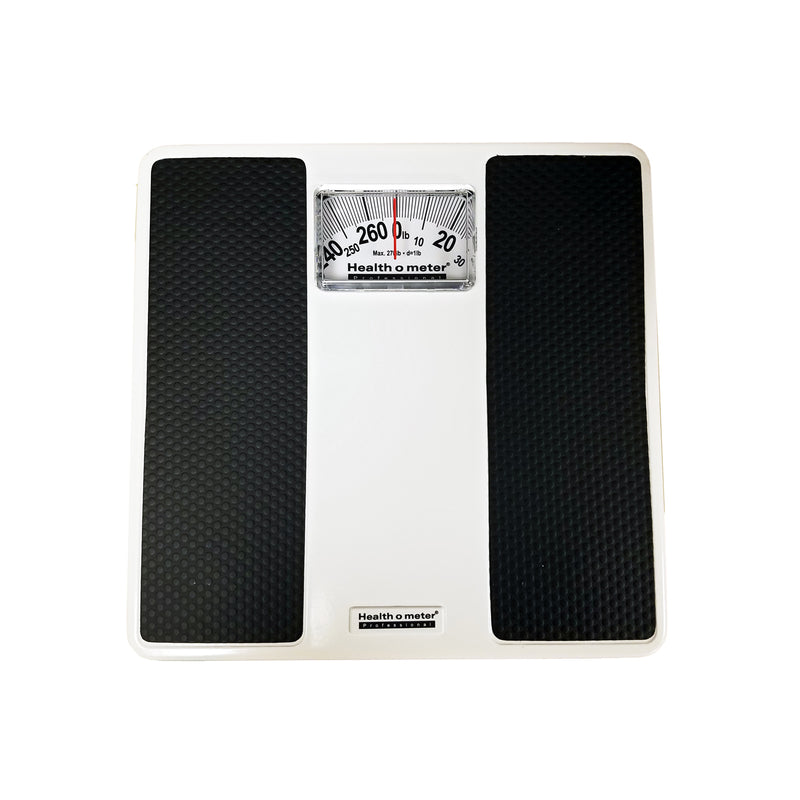 MECHANICAL FLOOR SCALE, 330 LB/150 KG CAPACITY, 11½" X 10¾" X 2¼" PLATFORM DIMENSION, DURABLE STEEL BASE & PLATFORM, LARGE 6½" EAS, SOLD AS EACH PELST