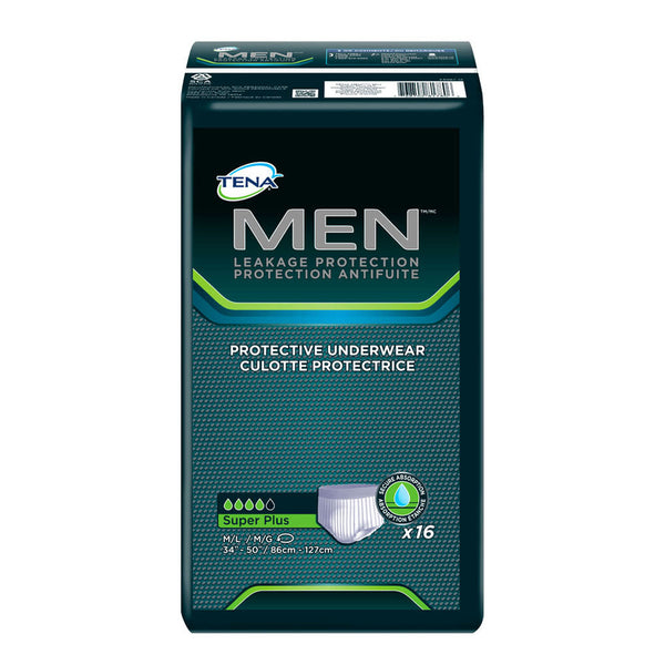 PROTECTIVE UNDERWEAR, MEN, LARGE/X-LARGE, 44" - 64" HIP SIZE, WHITE, 14/PK, 4 PK/CS, SOLD AS CASE ESSITY 10001246