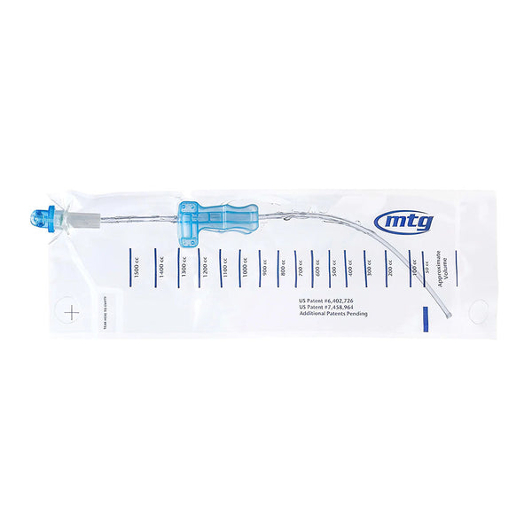 MTG EZ-GRIPPER® 14FR CLOSED SYSTEM 16" STRAIGHT CATHETER WITH INTRODUCER TIP, EZ-ADVANCER® LOCKING VALVE, AND A 1500ML COLLECTION , SOLD AS CASE HR 10