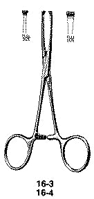 Miltex Allis Tissue Forceps Allis-Nc Tissue Forceps, 6", Double Row Of Non-Traumatic Teeth -16-25
