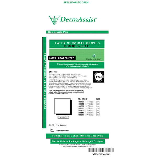 GLOVES, SURGICAL, POWDER FREE , SIZE 8½, LATEX, STERILE, TEXTURED FINISH, 50 PR/BX, 4 BX/CS, SOLD AS CASE INNOVATIVE 10000124