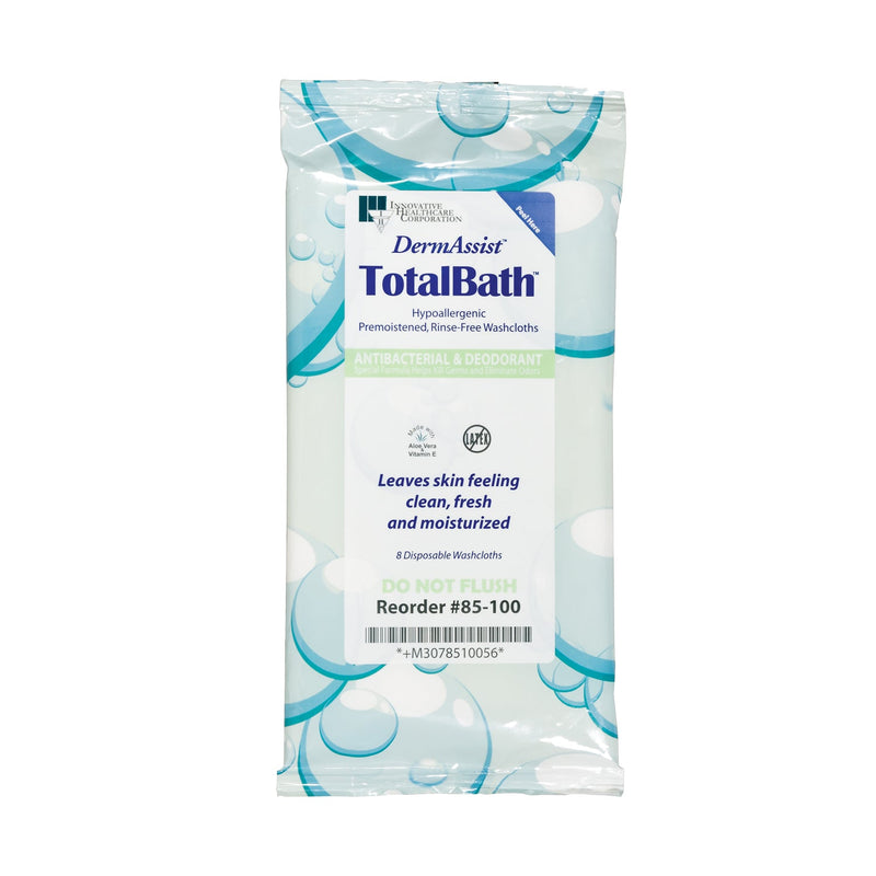 INNOVATIVE DERMASSIST® TOTALBATH™ WIPES WIPES CLOTH SPUNLACE 8X8 SOFTPK SCENTED 8/PK 30PK/CS