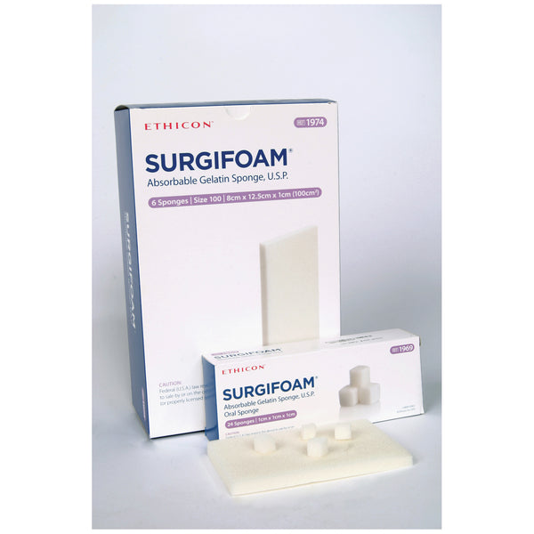 SURGIFOAM ABSORBABLE GELATIN SPONGE, SIZE 100C, 6/BX, SOLD AS BOX ETHICON 243