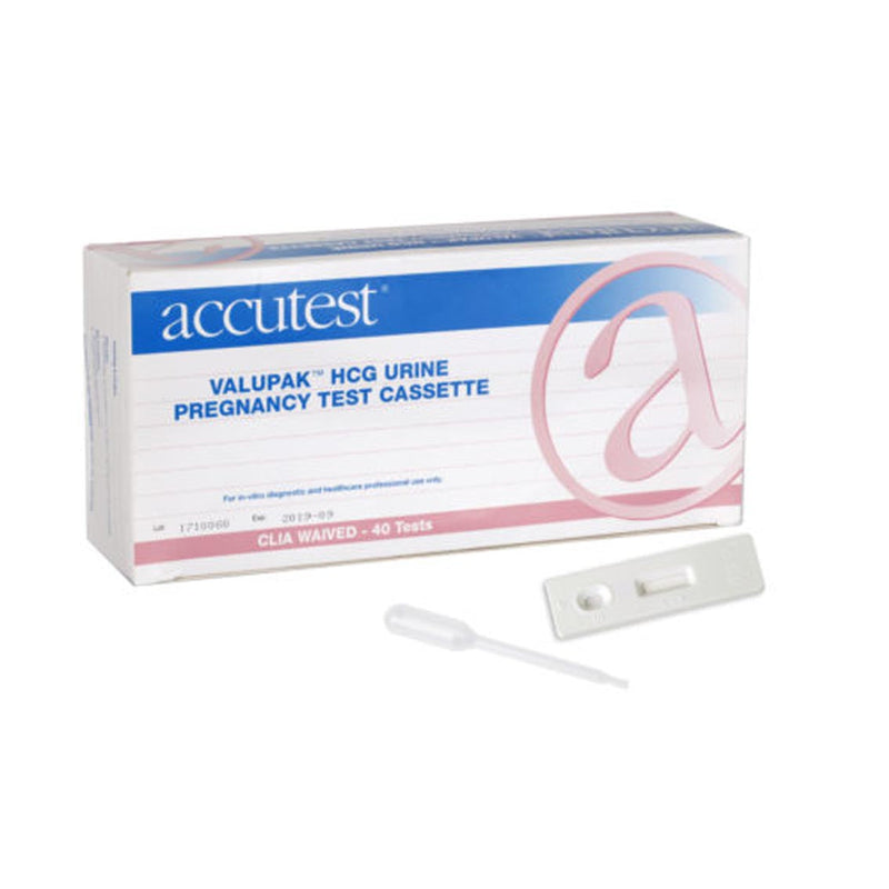ACCUTEST® VALUPAK™ HCG PREGNANCY FERTILITY REPRODUCTIVE HEALTH TEST KIT, SOLD AS 40/BOX JANT PF453