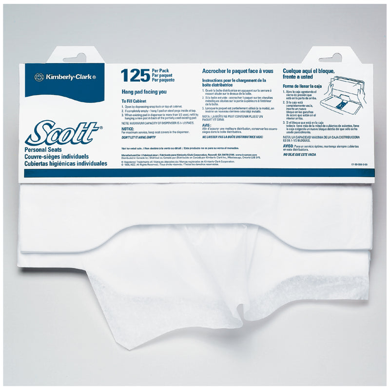 SCOTT® PERSONAL SEATS 125/PK, 24 PK/CS, SOLD AS CASE KIMBERLY-CLARK 10001057