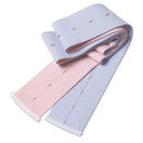 BUTTONHOLE ABDOMINAL BELT, KNIT ELASTIC, 2 3/8" X 48", HOLES EVERY 1¼", FINISHED ENDS, 1 PINK STRIPED & 1 BLUE STRIPED BELT PER SE, SOLD AS CASE CARDI