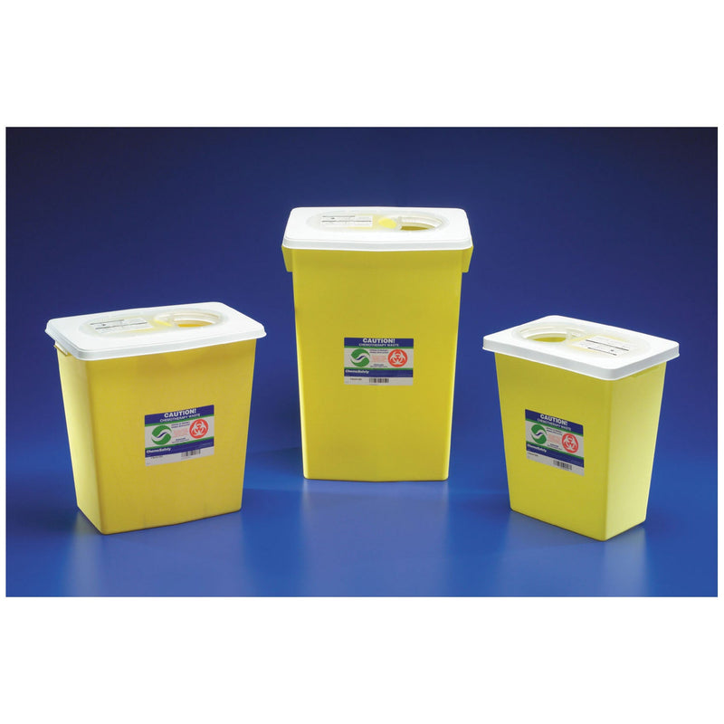 Cardinal Health Chemosafety Containers Container Sharps Chemo 8 Galyel Sliding Lid 10/Cs -8985S