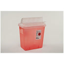 SHARPS CONTAINER, 2 GAL, TRANSPARENT RED, CLEAR LID, 12¾"H X 7¼5"D X 10½"W, 20/CS, SOLD AS CASE CARDINAL 261