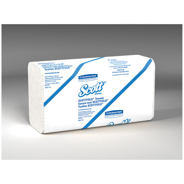 SCOTT SCOTTFOLD TOWELS, 1-PLY, 175 SHEETS/PK, 25 PK/CS, SOLD AS CASE KIMBERLY-CLARK 10001057