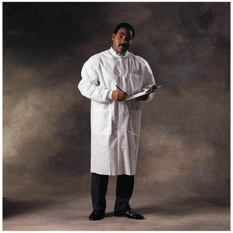 Halyard Basic Plus Lab Coat Labcoat Wht Lg Basicplus 25/Cs -10022