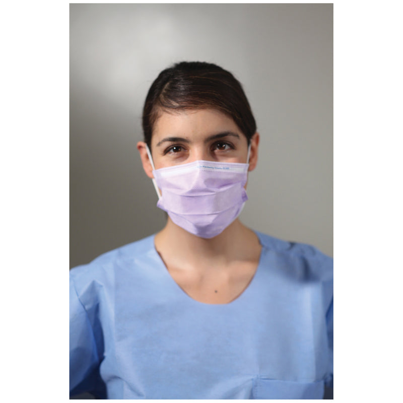 SURGICAL MASK, TIE, BLUE, 50/BX, 6 BX/CS, SOLD AS CASE O&M 10000979