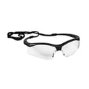 SAFETY GLASSES, CLEAR ANTI-FOG LENS, BLACK FRAME WITH PINK TIPS, 12/CS, SOLD AS CASE ANSELL 202