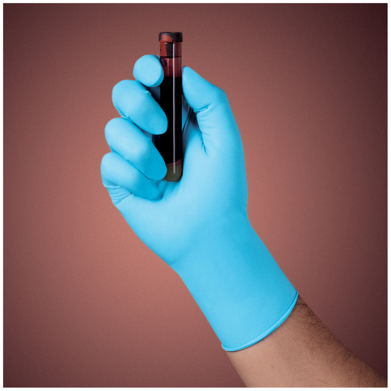 HALYARD BLUE NITRILE EXAM GLOVES, SOLD AS CASE O&M 10000979