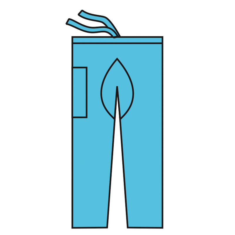 SCRUB PANTS, BLUE, MEDIUM, 48/CS, SOLD AS CASE O&M 10000979