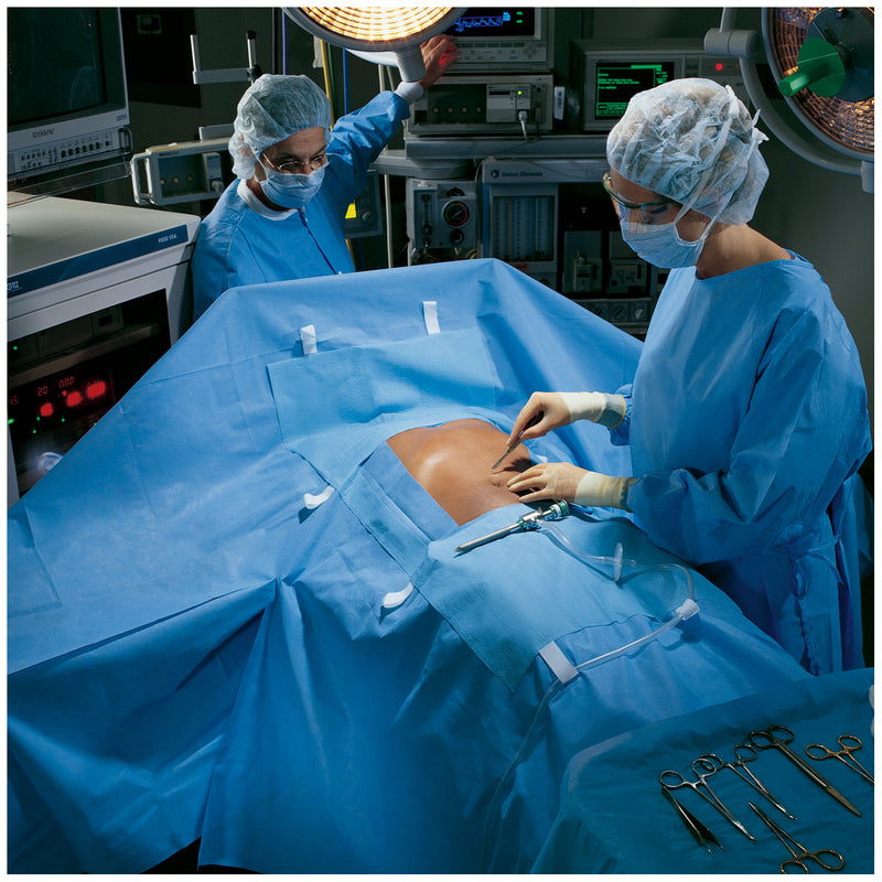 LAPAROTOMY DRAPE, MAYO STAND COVER, BACK TABLE COVER, STANDARD SURGICAL GOWN WITH TOWEL, STANDARD SURGICAL GOWN, 6/CS, SOLD AS CASE O&M 10000979