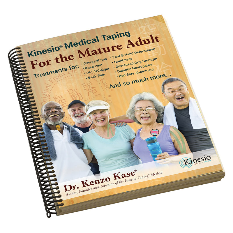 MEDICAL TAPING FOR THE MATURE ADULT BOOK BUNDLE - INCLUDES BOOK PLUS FREE ROLL LIGHTTOUCH+™ TAPE, GREEN, 2" X 16.4'., SOLD AS EACH KINESIO 10000720