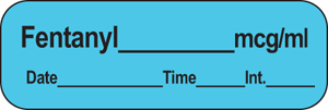 Timemed Anesthesia Drug Syringe Tape Labels Lidocaine Syringe Labels, Gray, 500"/Rl -AN-11