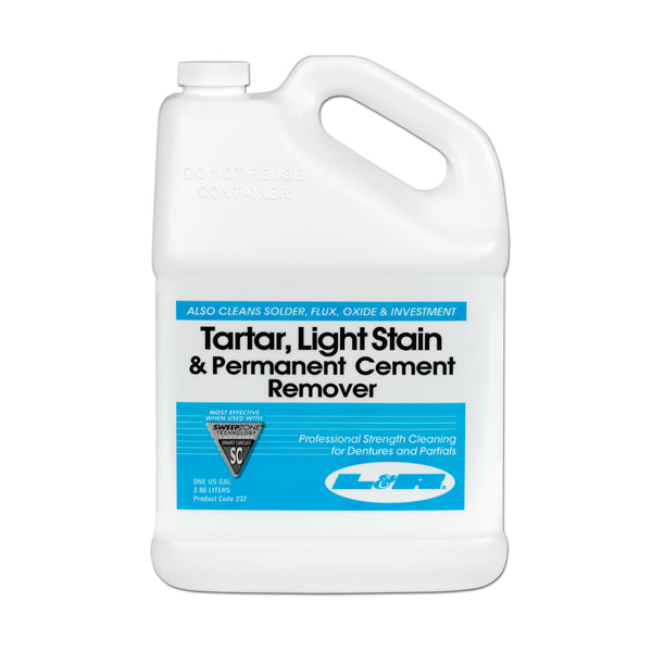TARTAR, LIGHT STAIN & PERMANENT CEMENT REMOVER, GALLON BOTTLE, 4/CS, SOLD AS CASE L&R 10000109
