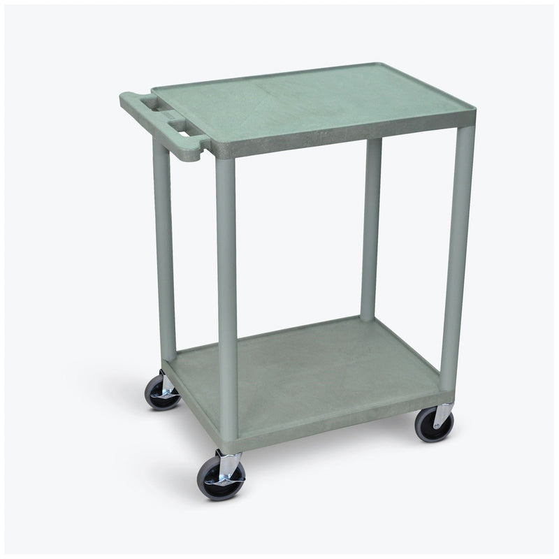 CART, THREE SHELVES, FOAM PLASTIC, GRAY, 32"W X 24"D X 33.5"H, 4" HEAVY DUTY CASTERS , MAXIMUM WEIGHT CAPACITY 400LBS, ASSEMBLY RE, SOLD AS EACH LUXOR