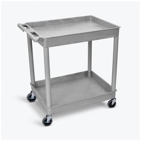 TUB CART, TWO SHELVES , BLUE, 32"W X 18"D, WITH 5" HEAVY DUTY CASTERS , MAXIMUM WEIGHT CAPACITY 500LBS, SOLD AS EACH LUXOR 10000572