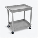 UTILITY TUB CART, HEAVY DUTY, TWO SHELVES WITH OUTRIGGER, 24.5" X 45.5", SOLD AS EACH LUXOR 10000572
